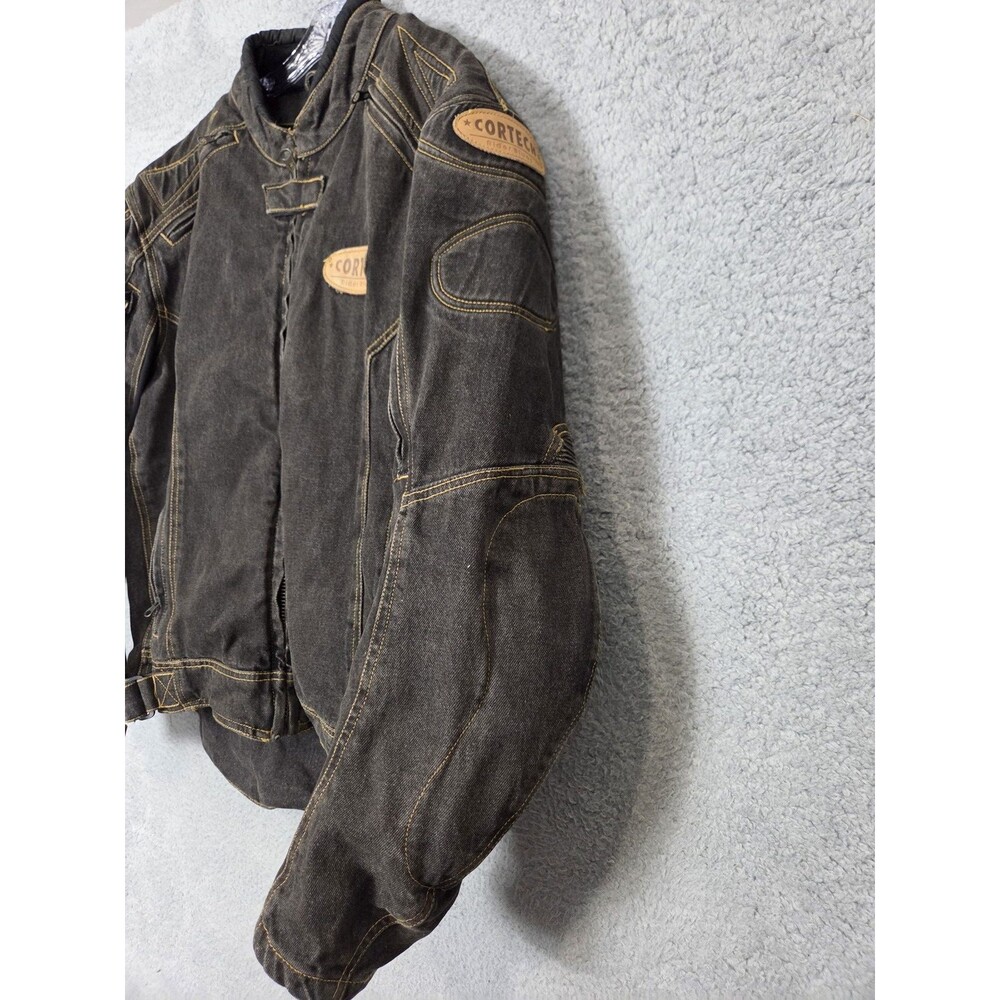 Cortech DSX Jacket Mens L (44) Black Rider Blues Motorcycle Armor Vented Denim - Picture 6 of 12